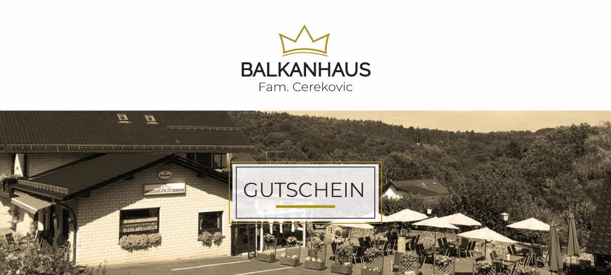 Gutschein Balkanhaus Cerekovic - Titelseite